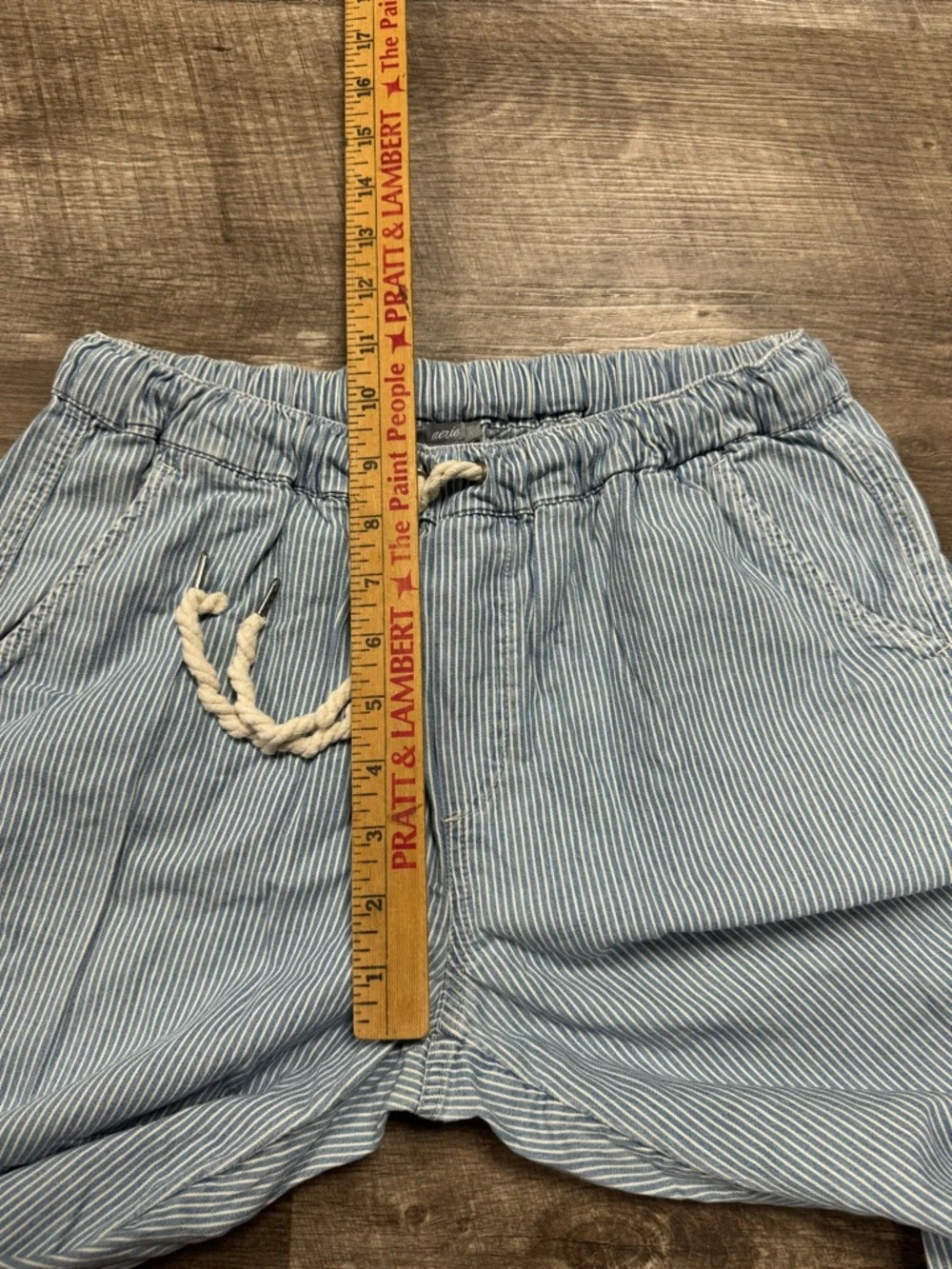 Aerie 100% Cotton Blue & White Striped Joggers Size Small - Picture 4 of 8